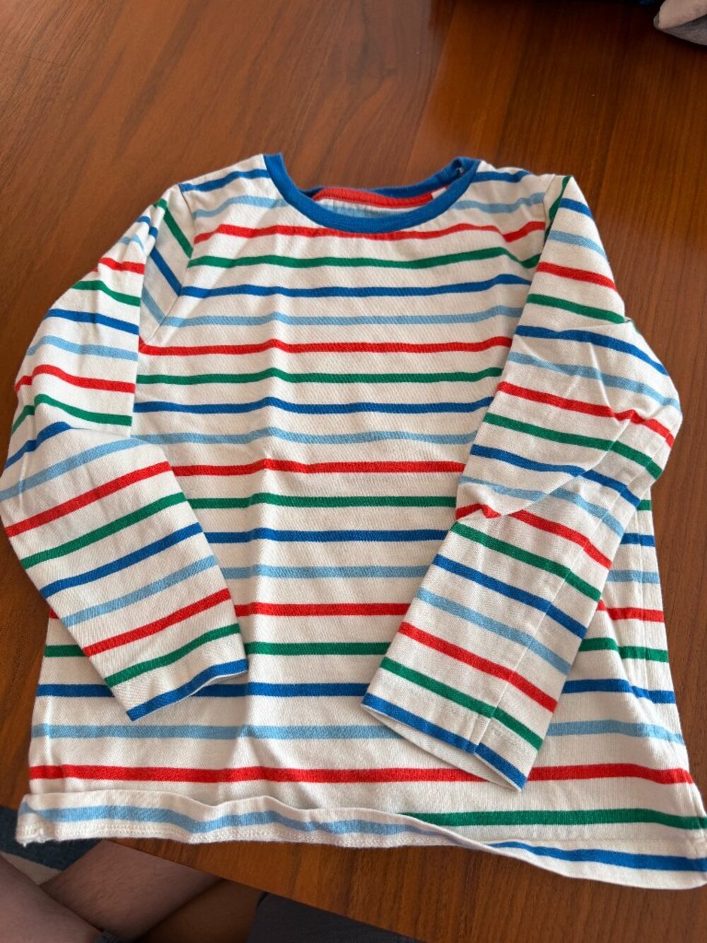 Mini Boden Boys Long Sleeved Striped Polo - size 5-6